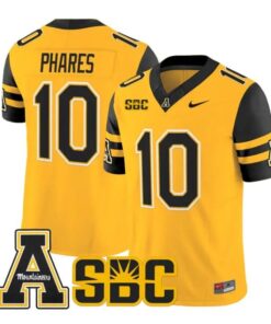 Colton Phares Jersey #10 App State Mountaineers 2026 Vapor Stitched by My Store NCAA Football Jerseys