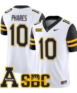Colton Phares Jersey #10 App State Mountaineers 2026 Vapor Stitched by My Store NCAA Football Jerseys