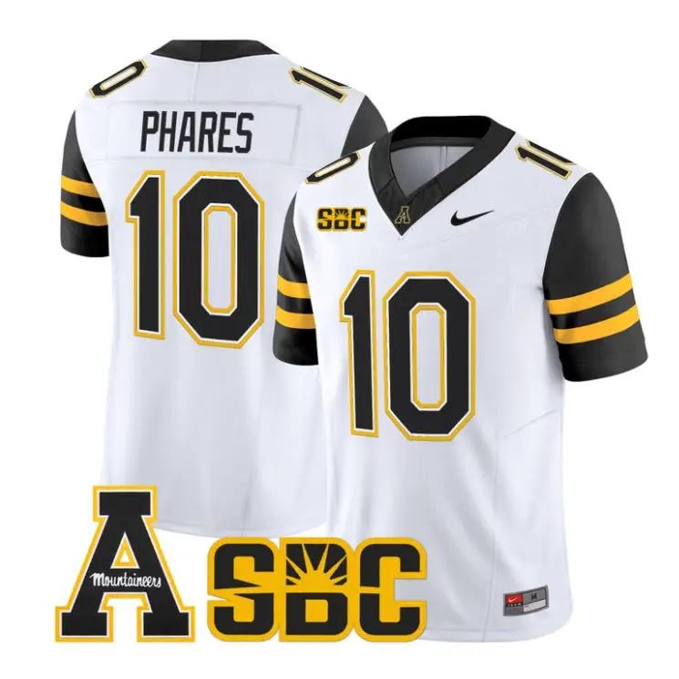 Colton Phares Jersey #10 App State Mountaineers 2026 Vapor Stitched by My Store NCAA Football Jerseys