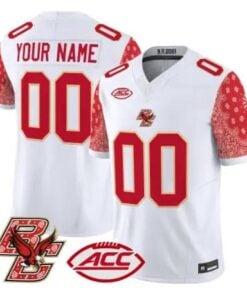 Custom Boston College Eagles Jersey Red Bandanna 2026 Vapor Stitched by My Store NCAA Football Jerseys