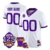 Custom LSU Tigers Jersey 2026 Silent Season of 1918 Louisiana Patch All Stitched