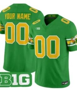 Custom Oregon Ducks Jersey Mighty Oregon 1984 Throwback Stitched Green by My Store NCAA Football Jerseys