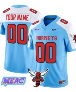 Custom Delaware State Hornets Jersey Name, Number 2026 Vapor Stitched by My Store NCAA Football Jerseys