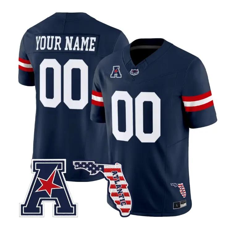 Custom Florida Atlantic Owls Jersey 2026 Florida Patch Vapor All Stitched by My Store NCAA Football Jerseys