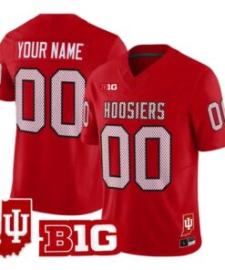 Custom Indiana Hoosiers Jersey 90s Throwback Indiana State Patch Stitched by My Store NCAA Football Jerseys