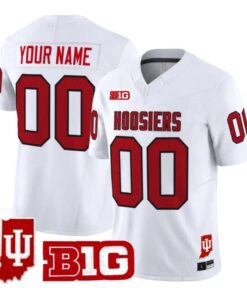 Custom Indiana Hoosiers Jersey 90s Throwback Indiana State Patch Stitched by My Store NCAA Football Jerseys