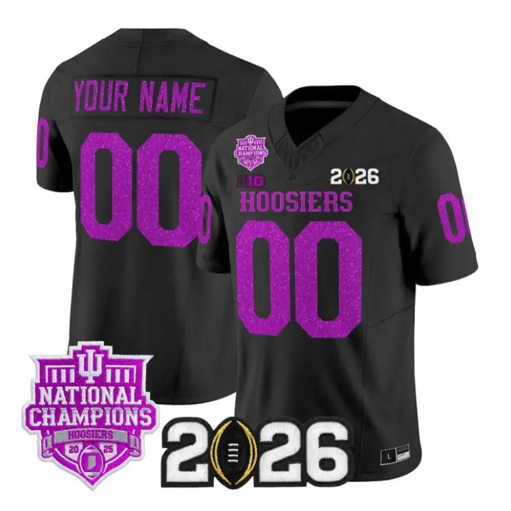 Custom Indiana Hoosiers Jersey Name, Number 2026 Glitter Vapor Stitched by My Store NCAA Football Jerseys