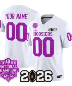 Custom Indiana Hoosiers Jersey Name, Number 2026 Glitter Vapor Stitched by My Store NCAA Football Jerseys