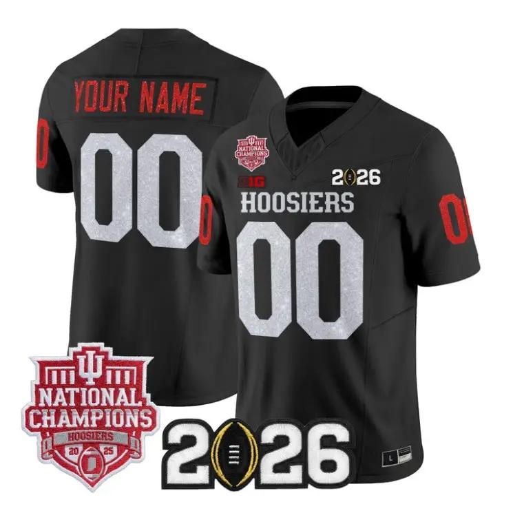 Custom Indiana Hoosiers Jersey Name, Number 2026 Glitter Vapor Stitched by My Store NCAA Football Jerseys