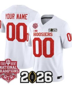 Custom Indiana Hoosiers Jersey Name, Number 2026 Glitter Vapor Stitched by My Store NCAA Football Jerseys