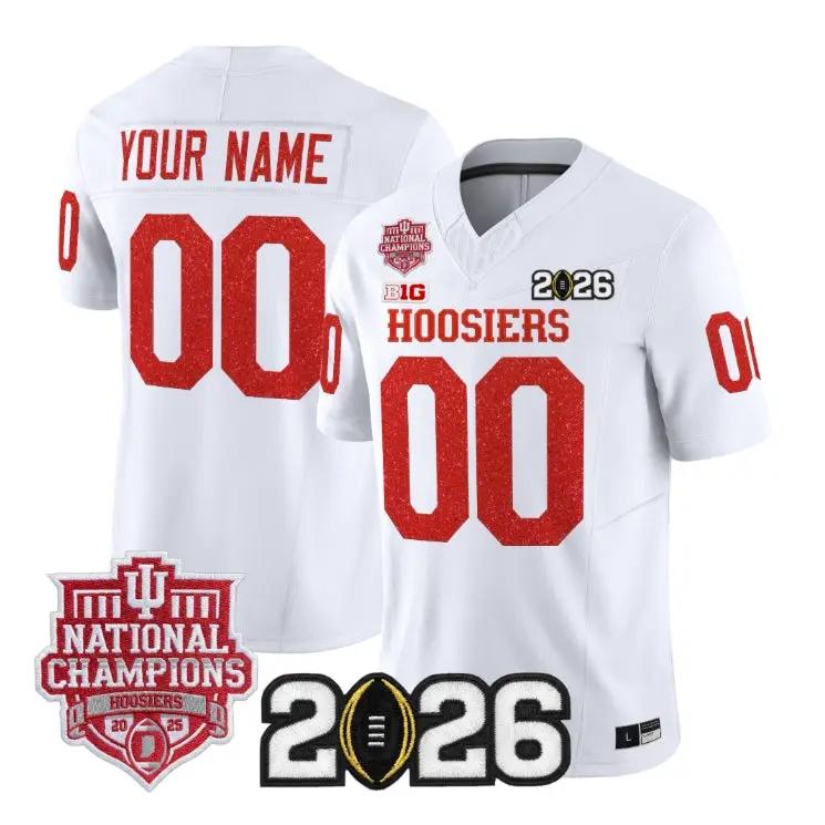 Custom Indiana Hoosiers Jersey Name, Number 2026 Glitter Vapor Stitched by My Store NCAA Football Jerseys