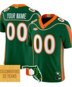 Custom Miami Hurricanes Jersey 2026 2001 Throwback Florida Patch Stitched by My Store NCAA Football Jerseys