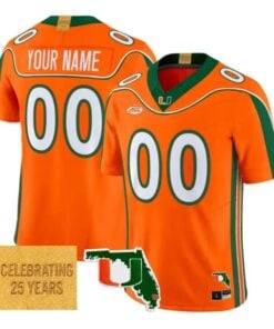 Custom Miami Hurricanes Jersey 2026 2001 Throwback Florida Patch Stitched by My Store NCAA Football Jerseys
