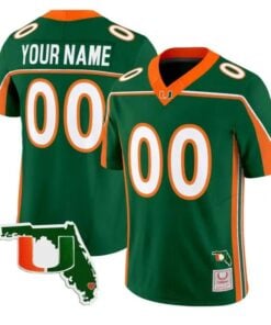 Custom Miami Hurricanes Throwback Jersey 2026 Florida Patch All Stitched by My Store NCAA Football Jerseys