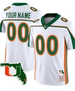 Custom Miami Hurricanes Throwback Jersey 2026 Florida Patch All Stitched by My Store NCAA Football Jerseys