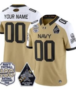 Custom Navy Midshipmen Jersey Jolly Rogers Edition Vapor All Stitched by My Store NCAA Football Jerseys