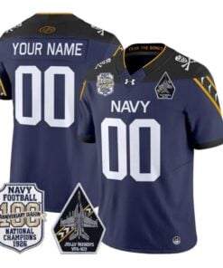 Custom Navy Midshipmen Jersey Jolly Rogers Edition Vapor All Stitched by My Store NCAA Football Jerseys