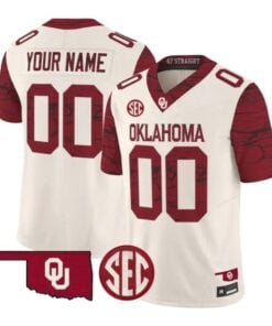 Custom Oklahoma Sooners Jersey 2026 Rough Rider Vapor Limited Stitched by My Store NCAA Football Jerseys