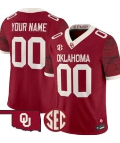 Custom Oklahoma Sooners Jersey 2026 Rough Rider Vapor Limited Stitched by My Store NCAA Football Jerseys