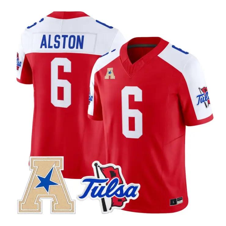 Damari Alston Jersey #6 Tulsa Golden Hurricane 2026 Limited Stitched by My Store NCAA Football Jerseys