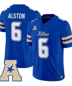 Damari Alston Jersey #6 Tulsa Golden Hurricane 2026 Limited Stitched by My Store NCAA Football Jerseys