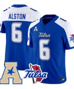 Damari Alston Jersey #6 Tulsa Golden Hurricane 2026 Limited Stitched by My Store NCAA Football Jerseys