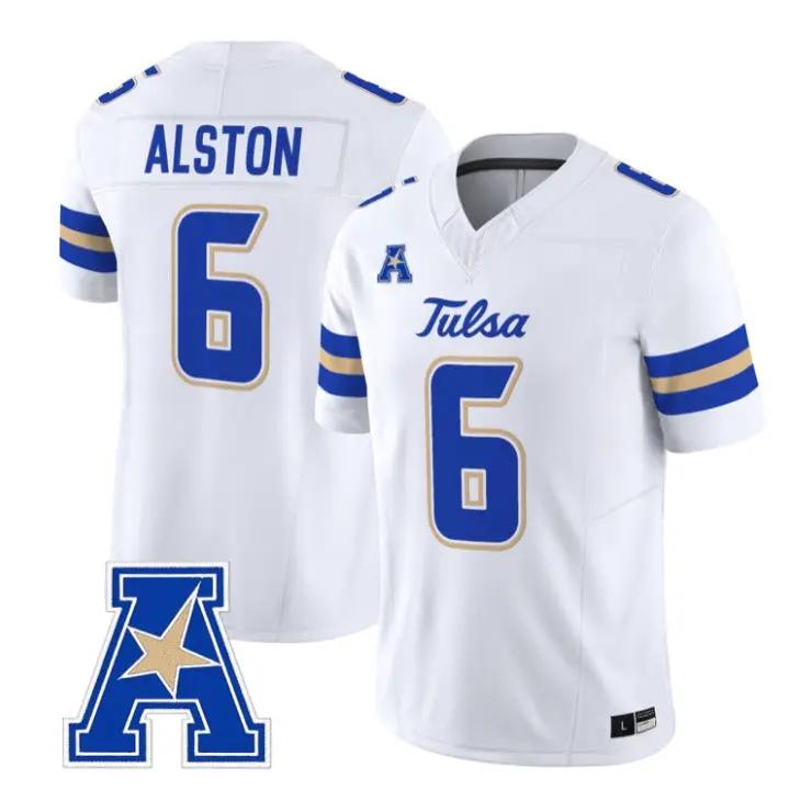 Damari Alston Jersey #6 Tulsa Golden Hurricane 2026 Limited Stitched by My Store NCAA Football Jerseys