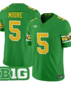 Dante Moore Jersey #5 Oregon Ducks Mighty Oregon 2026 Stitched Green by My Store NCAA Football Jerseys