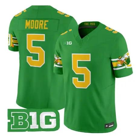Dante Moore Jersey #5 Oregon Ducks Mighty Oregon 2026 Stitched Green by My Store NCAA Football Jerseys