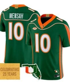 Darian Mensah Jersey #10 Miami Hurricanes 2001 Throwback 2026 Stitched by My Store NCAA Football Jerseys