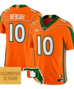 Darian Mensah Jersey #10 Miami Hurricanes 2001 Throwback 2026 Stitched by My Store NCAA Football Jerseys