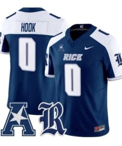 Daveon Hook Jersey #0 Rice Owls 2026 Vapor Limited All Stitched by My Store NCAA Football Jerseys