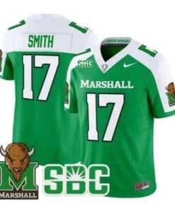 Daytione Smith Jersey #17 Marshall Thundering Herd Stitched by My Store NCAA Football Jerseys