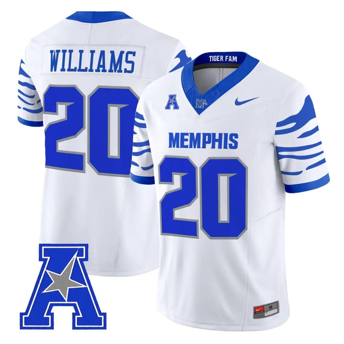 DeAngelo Williams Jersey #20 Memphis Tigers 2026 Vapor Limited Stitched by My Store NCAA Football Jerseys