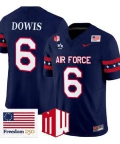 Dee Dowis Jersey #6 Air Force Falcons 2026 Freedom 250 Vapor Stitched by My Store NCAA Football Jerseys