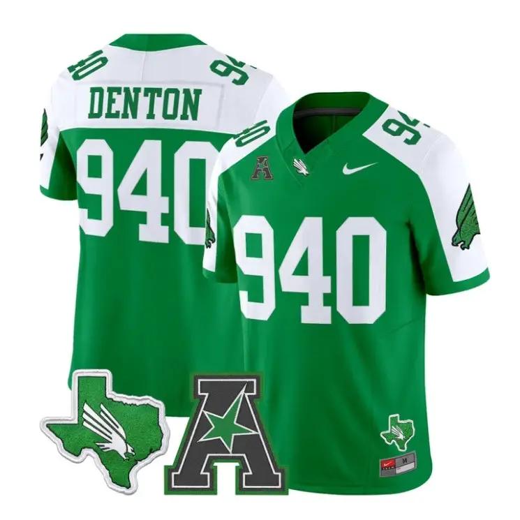 Denton Jersey #940 North Texas Mean Green 2026 Vapor All Stitched by My Store NCAA Football Jerseys