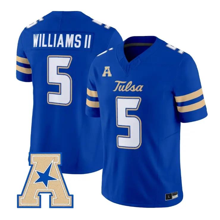 Dexter Williams II Jersey #5 Tulsa Golden Hurricane 2026 All Stitched by My Store NCAA Football Jerseys