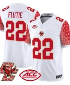 Doug Flutie Jersey #22 Boston College Eagles Red Bandanna 2026 Stitched by My Store NCAA Football Jerseys