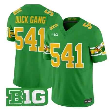 Duck Gang Jersey #541 Oregon Ducks Mighty Oregon 2026 Stitched Green by My Store NCAA Football Jerseys