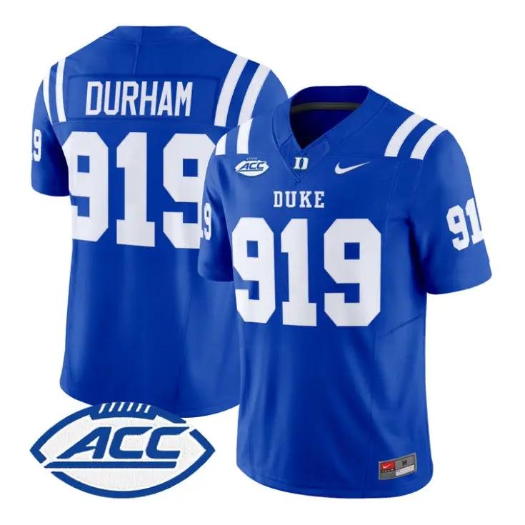 Durham Jersey #919 Duke Blue Devils 2026 Vapor Limited All Stitched by My Store NCAA Football Jerseys