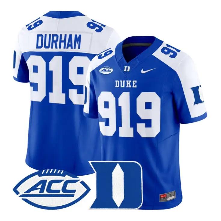 Durham Jersey #919 Duke Blue Devils 2026 Vapor Limited All Stitched by My Store NCAA Football Jerseys