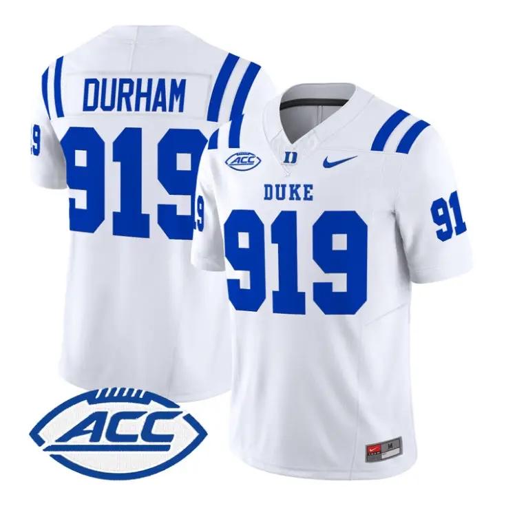 Durham Jersey #919 Duke Blue Devils 2026 Vapor Limited All Stitched by My Store NCAA Football Jerseys