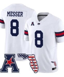 Easton Messer Jersey #8 Florida Atlantic Owls 2026 Florida Patch Stitched by My Store NCAA Football Jerseys