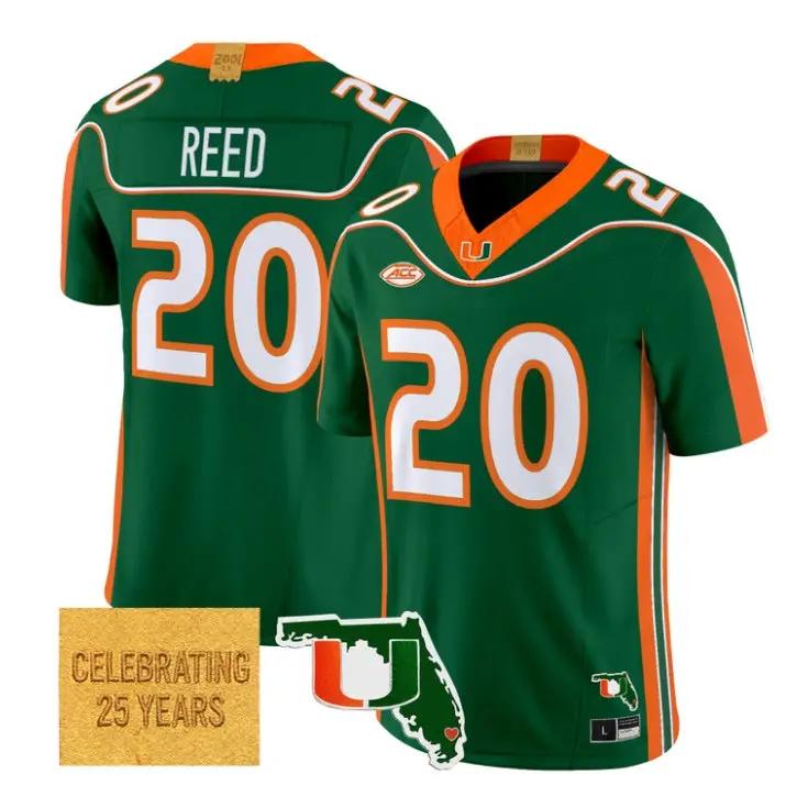 Ed Reed Jersey #20 Miami Hurricanes 2001 Throwback 2026 Limited Stitched by My Store NCAA Football Jerseys