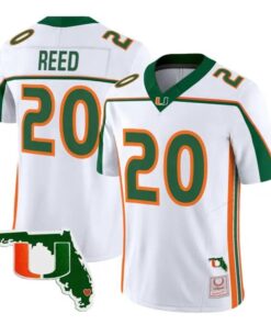 Ed Reed Jersey #20 Miami Hurricanes Throwback 2026 Florida Patch Stitched by My Store NCAA Football Jerseys