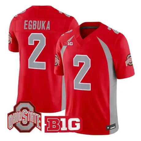 Emeka Egbuka Jersey #2 Ohio State Buckeyes 1990 Throwback All Stitched by My Store NCAA Football Jerseys