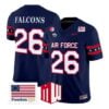 Falcons Jersey #26 Air Force Falcons 2026 Freedom 250 Vapor Stitched - Top Design Fan Falcons Jersey #26 Air Force Falcons 2026 Freedom 250 Vapor Stitched