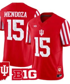 Fernando Mendoza Jersey #15 Indiana Hoosiers 2026 Indiana State Patch Stitched by My Store NCAA Football Jerseys