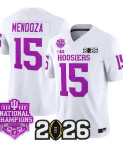 Fernando Mendoza Jersey #15 Indiana Hoosiers 2026 Glitter Stitched by My Store NCAA Football Jerseys