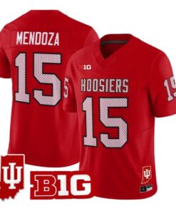 Fernando Mendoza Jersey #15 Indiana Hoosiers 90s Throwback 2026 Stitched by My Store NCAA Football Jerseys